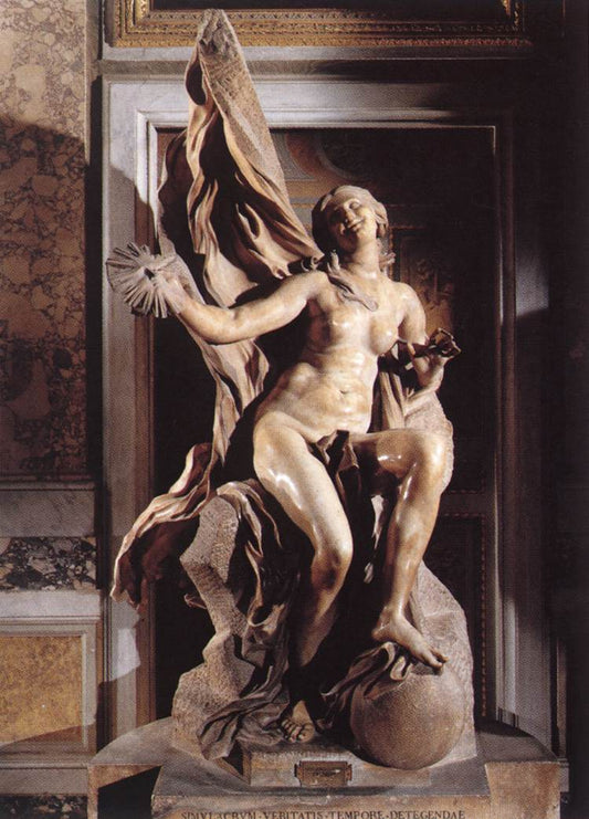 Truth, vintage artwork by Gian Lorenzo Bernini, 12x8" (A4) Poster