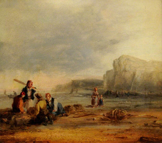 Cromer Sands, Norfolk, vintage artwork by William Collins, A3 (16x12") Poster Print