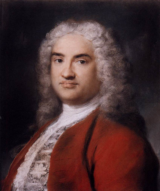 Portrait of a Gentleman in Red, vintage artwork by Rosalba Carriera, 12x8" (A4) Poster