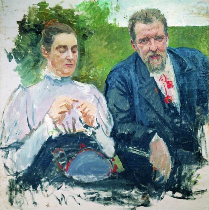 f I.F. Tyumenev with His Wife by Andrei Petrovich Riabushkin,A3(16x12")Poster