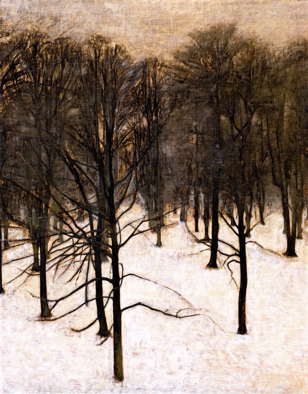Landscape in the Snow by Vilhelm Hammershoi,A3(16x12")Poster