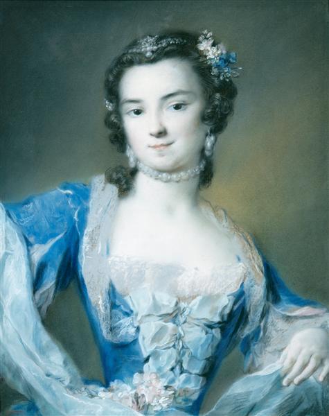 Dancer Barbara Campanini, vintage artwork by Rosalba Carriera, 12x8" (A4) Poster