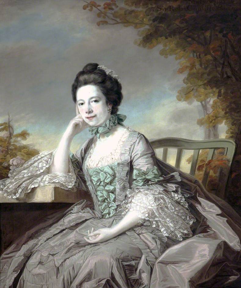 Mary, Lady Cunliffe, vintage artwork by Francis Cotes, R.A., 12x8" (A4) Poster