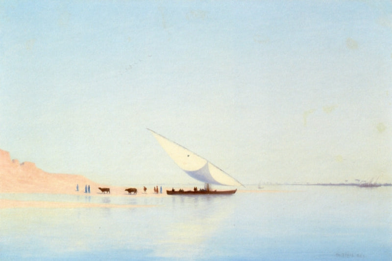 View of the Nile, vintage artwork by Charles Theodore Frère, A3 (16x12") Poster Print