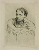 Portrait of Pierre Renoir, vintage artwork by Marcellin Desboutin, A3 (16x12") Poster Print