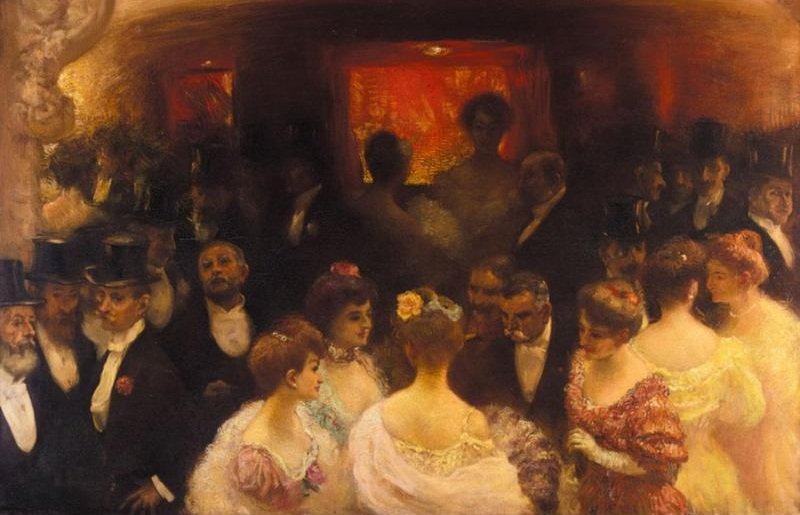 L'Entracte, vintage artwork by Gaston La Touche, 12x8" (A4) Poster