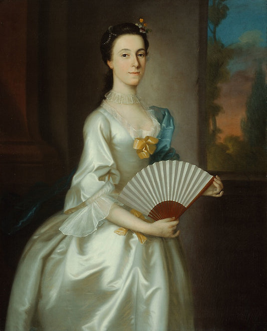 Abigail Chesebrough (Mrs. Alexander Grant), vintage artwork by Joseph Blackburn, 12x8" (A4) Poster