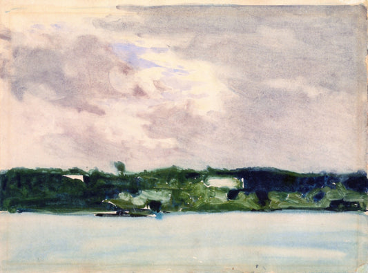Cloudy Day, Cape Ann, vintage artwork by Edward Henry Potthast, 12x8" (A4) Poster