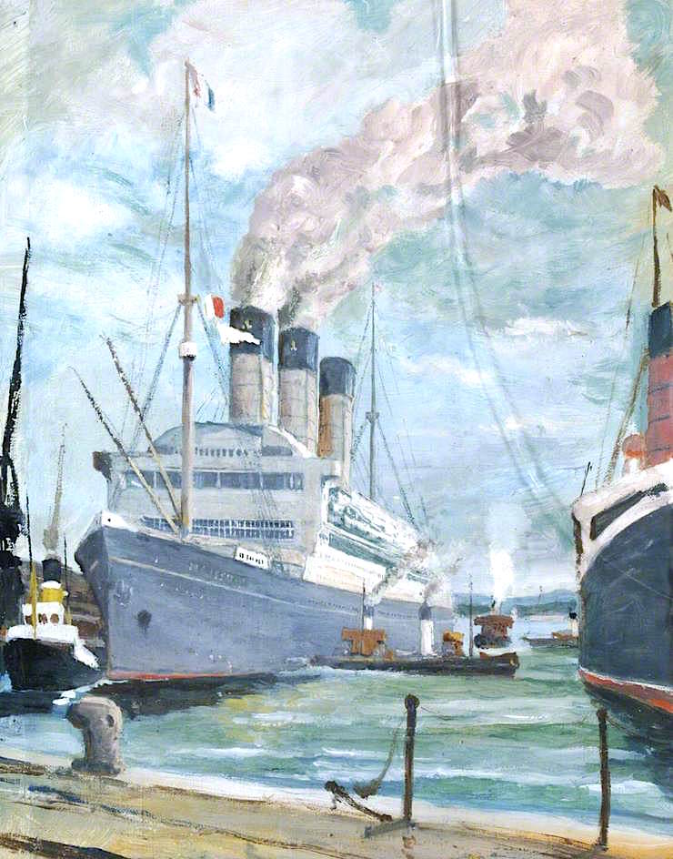 White Star Liner 'Majestic', vintage artwork by Arthur Cozens, 12x8" (A4) Poster