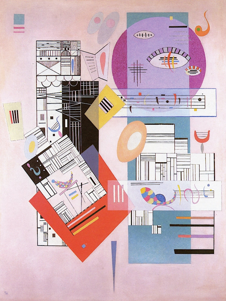 Animated Stability, vintage artwork by Wassily Kandinsky, 12x8" (A4) Poster