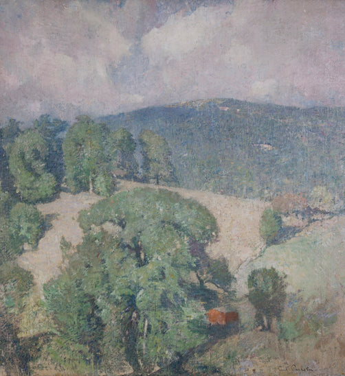 Connecticut Hillside, vintage artwork by Emil (Soren Emil) Carlsen, 12x8" (A4) Poster