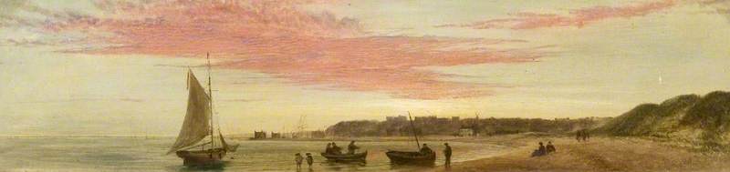 Southend at Sunset, vintage artwork by George Shalders, 12x8" (A4) Poster