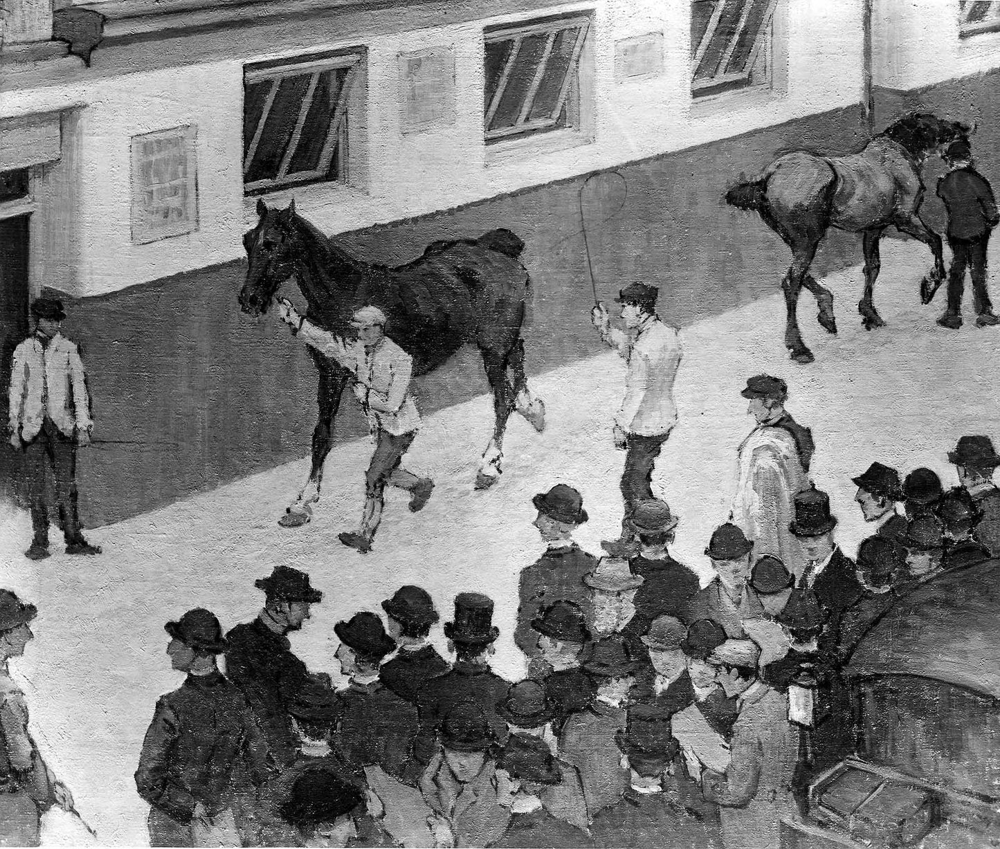 Parade at Aldridge's, vintage artwork by Robert Bevan, 12x8" (A4) Poster