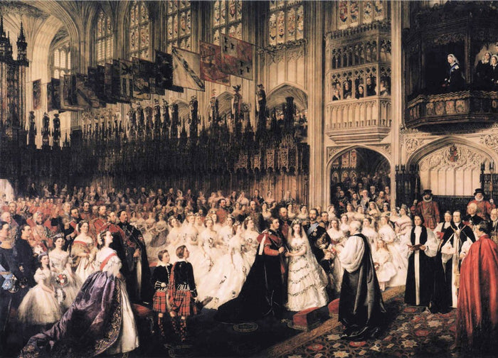 The Marriage of the Prince of Wales, 10 March 1863, vintage artwork by William Powell Frith, A3 (16x12