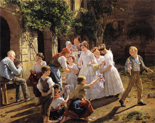 Corpus Christi Morning, vintage artwork by Ferdinand Georg Waldmüller, A3 (16x12") Poster Print