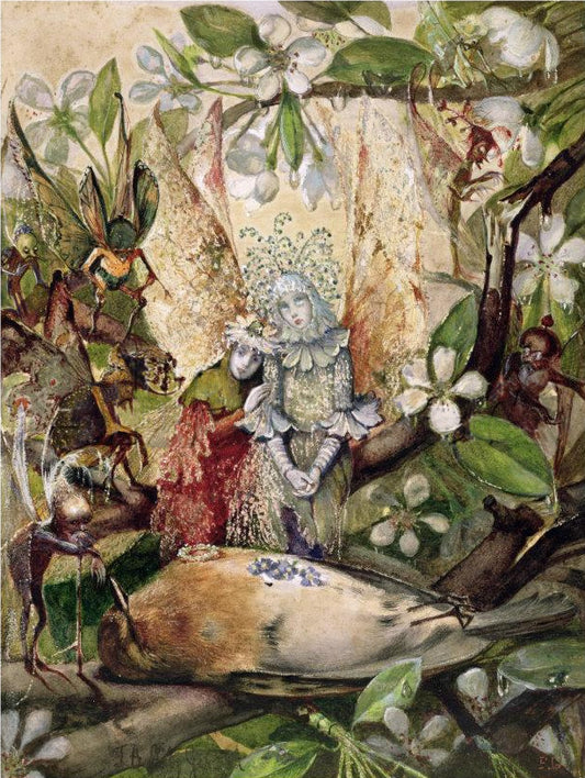 The Death of Cock Robin, vintage artwork by John Anster Christian Fitzgerald, A3 (16x12") Poster Print