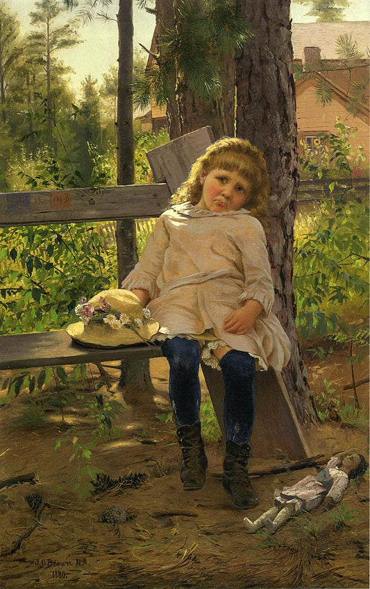 Golden Locks, vintage artwork by John George Brown, 12x8" (A4) Poster