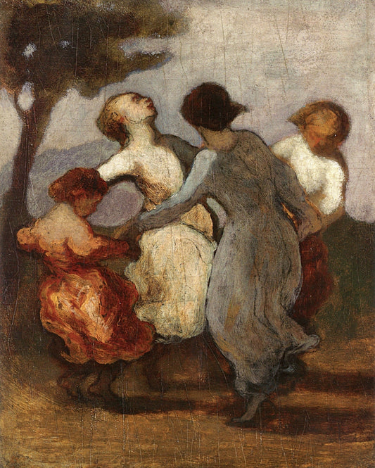 A Circle of Chidren, vintage artwork by Honore Daumier, A3 (16x12") Poster Print