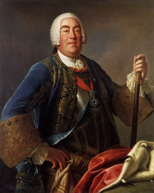 King Augustus III of Poland, vintage artwork by Pietro Antonio Rotari, 12x8" (A4) Poster