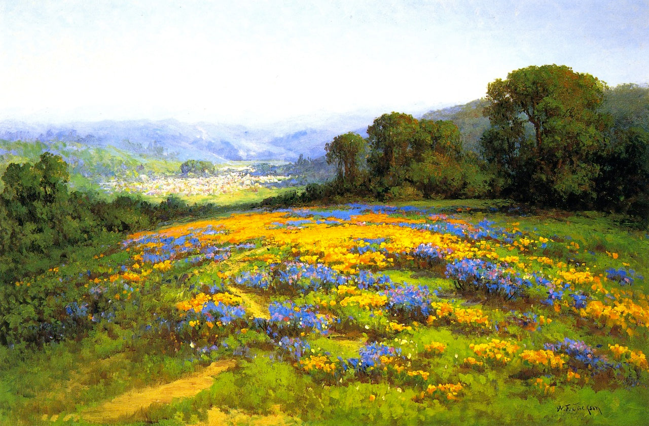 Radiant Valley, vintage artwork by William Franklin Jackson, 12x8" (A4) Poster
