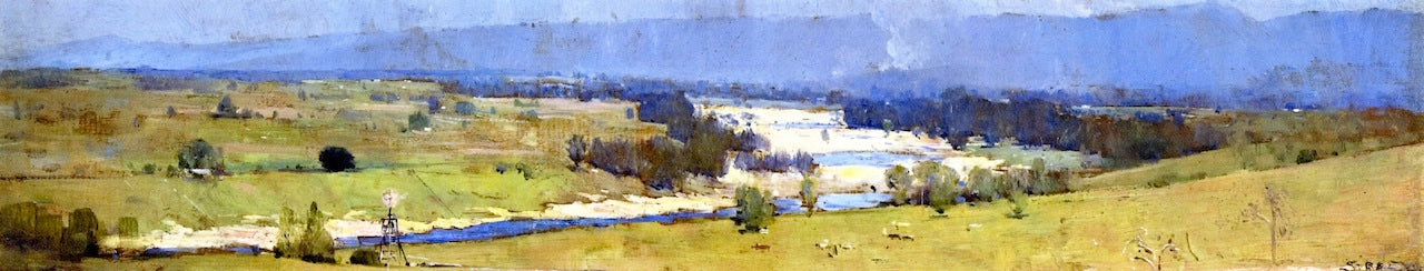 The Hawkesbury River, vintage artwork by Sir Arthur Streeton, 12x8" (A4) Poster