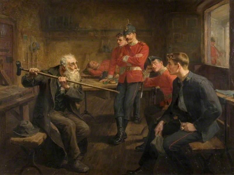 The Veteran, vintage artwork by Ralph Hedley, 12x8" (A4) Poster