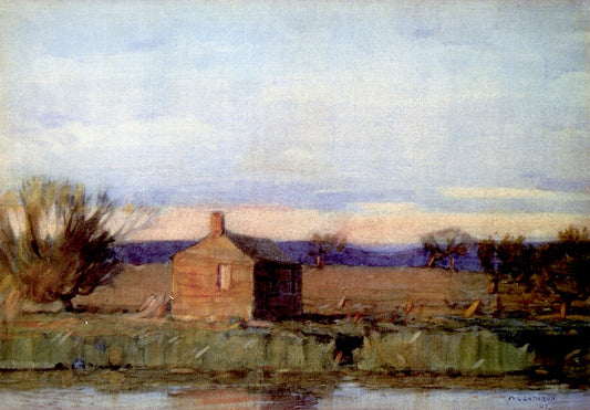 Old Schoolhouse by William Langson Lathrop,A3(16x12")Poster