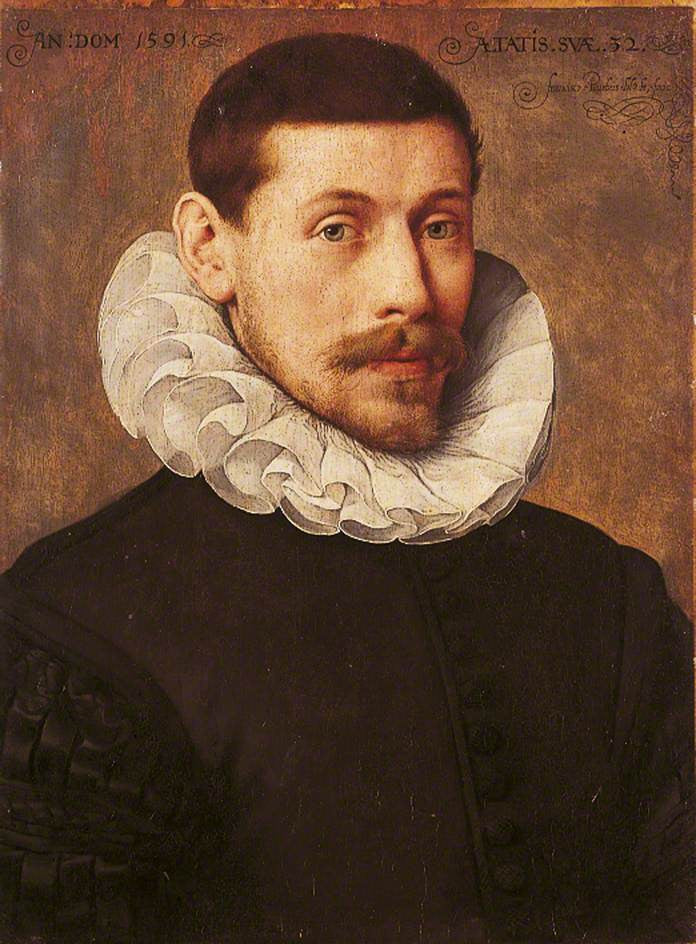 Portrait of a Man Aged 32, vintage artwork by Frans Pourbus the Younger, 12x8" (A4) Poster