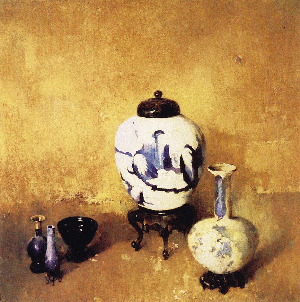Blue and White Jug and Vase by Emil (Soren Emil) Carlsen,A3(16x12")Poster