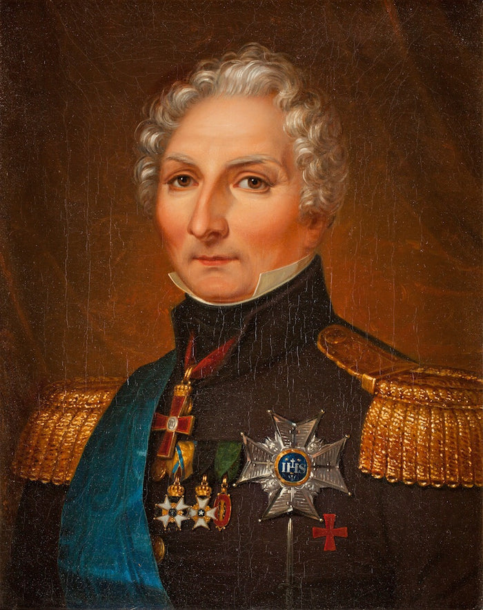 King Karl XIV Johan, vintage artwork by Fredrik Westin, 12x8