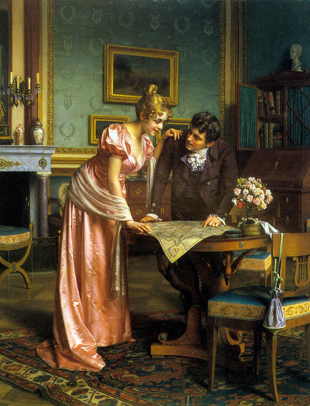 Planning the Grand Tour by Emil Brack,A3(16x12")Poster