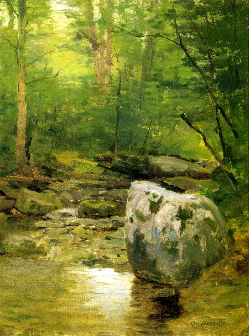 Forest Brook, vintage artwork by Charles Warren Eaton, 12x8" (A4) Poster