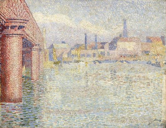 Bridge in London, vintage artwork by Jan Toorop, 12x8" (A4) Poster