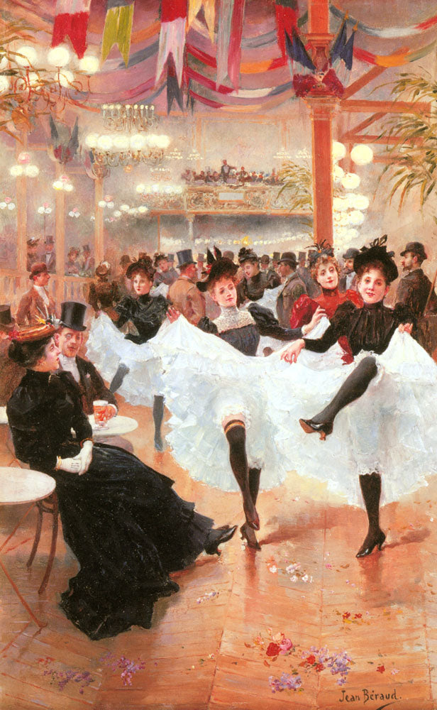 Cafe de Paris, vintage artwork by Jean-Georges Beraud, 12x8" (A4) Poster