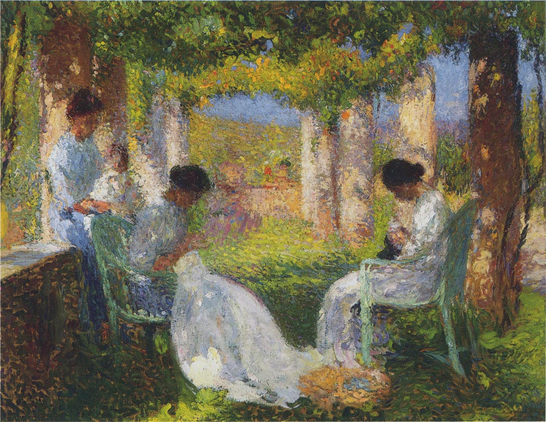 Beneath the Trellis by Henri Martin,A3(16x12")Poster