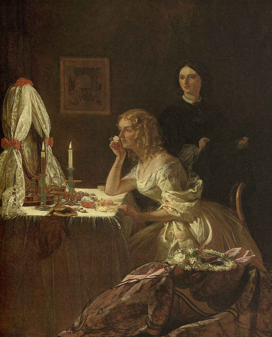 A Young Lady at Toilet, vintage artwork by Augustus Leopold Egg, A3 (16x12") Poster Print