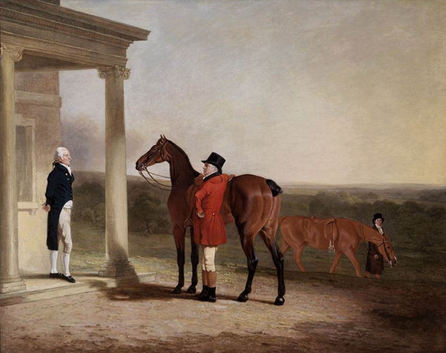 Captain Barrington Price with His Favourite Hunter, vintage artwork by Benjamin Marshall, 12x8" (A4) Poster