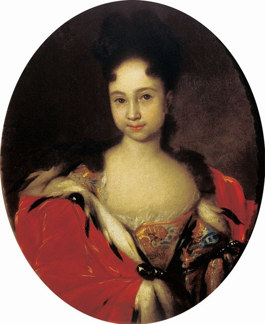 Portrait of Princess Anna Petrovna, vintage artwork by Ivan Nikitin, 12x8" (A4) Poster