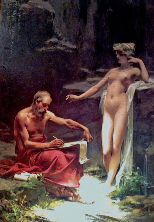 a dictando las leyes a Numa Pompilio by Ulpiano Checa y Sanz,A3(16x12")Poster