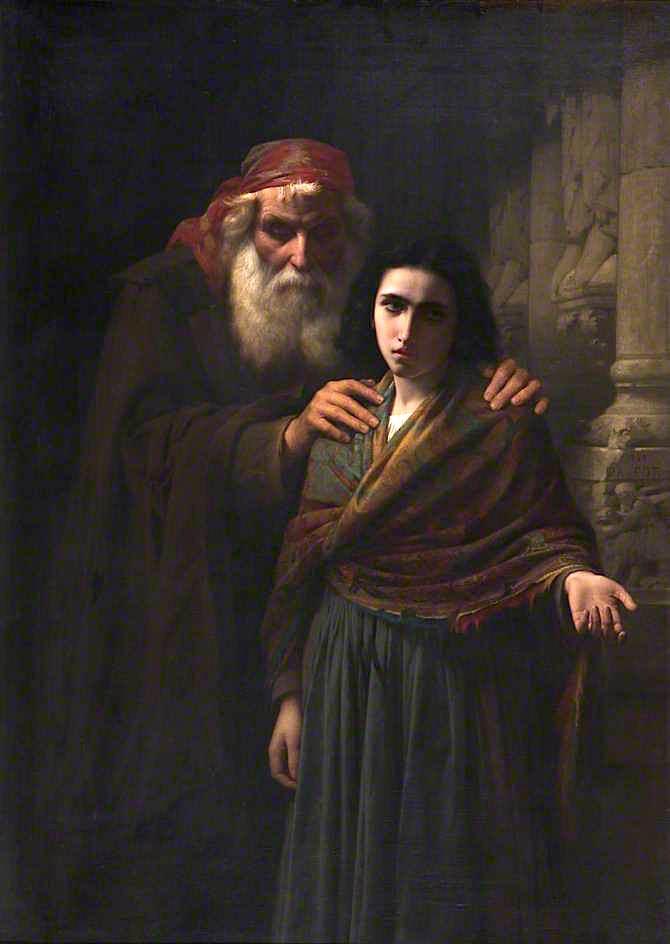 The Last Support, vintage artwork by Pierre-Auguste Cot, 12x8" (A4) Poster