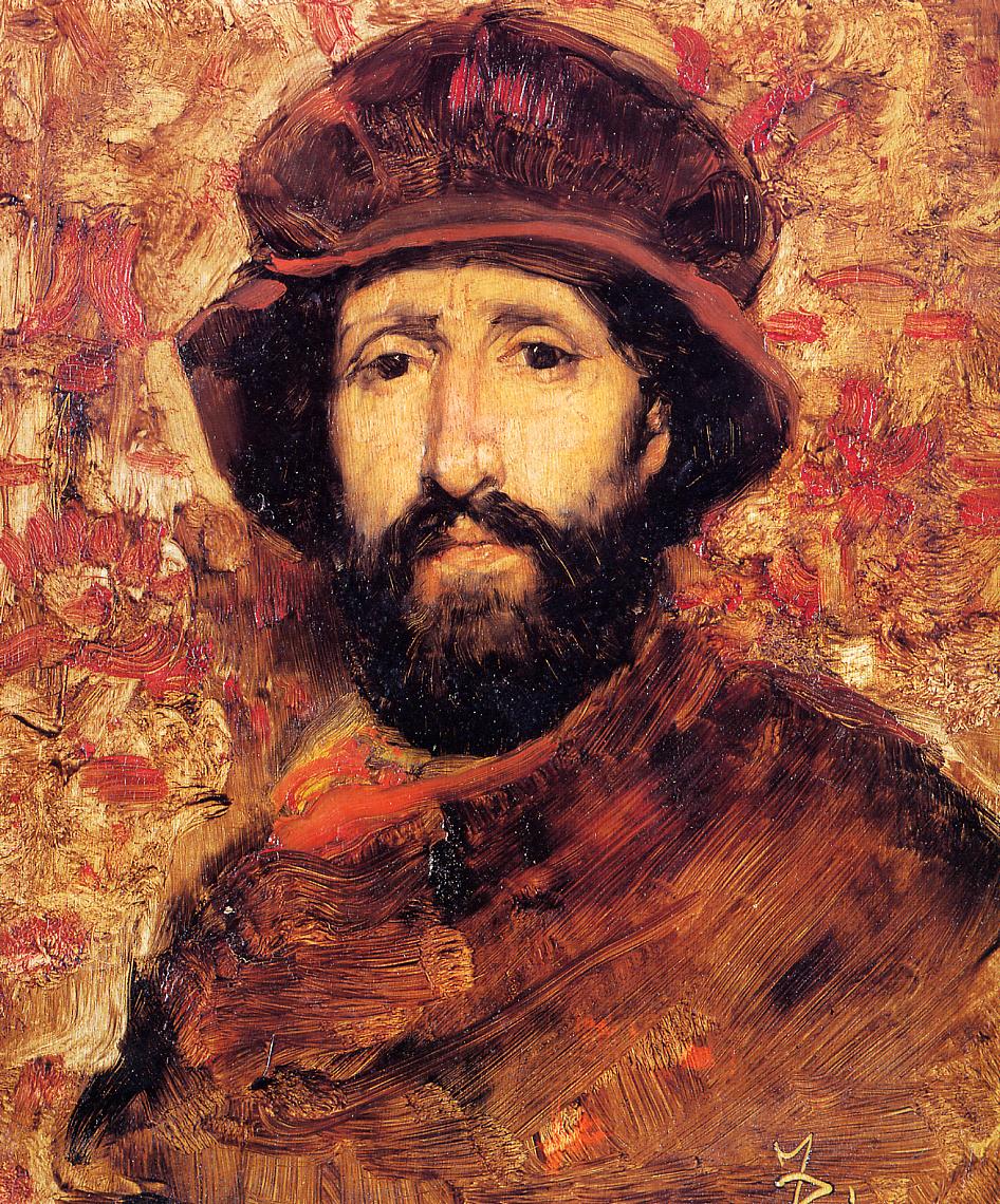 Fellow Artist in Costume, vintage artwork by Frank Duveneck, 12x8" (A4) Poster