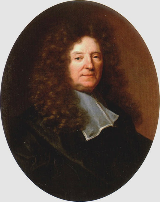 Portrait of Charles de Parvillez, vintage artwork by Hyacinthe Rigaud, 12x8" (A4) Poster