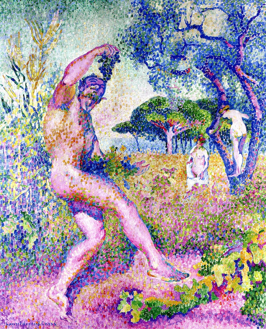 Faun, vintage artwork by Henri-Edmond Cross, 12x8" (A4) Poster
