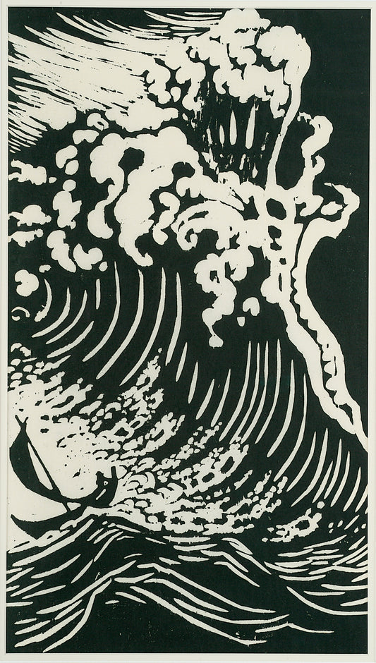 The Big Wave, vintage artwork by Nicolai Astrup, 12x8" (A4) Poster