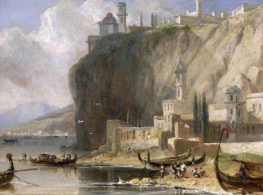 Coast Scene, Madeira (?), vintage artwork by William Daniell, 12x8" (A4) Poster