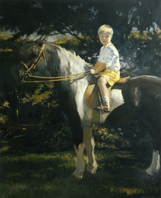 Edmund on His Pony Peanut by Edmund Tarbell,A3(16x12")Poster