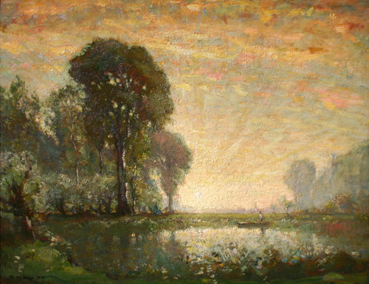 Evening Sky, vintage artwork by Henry Ward Ranger, 12x8" (A4) Poster