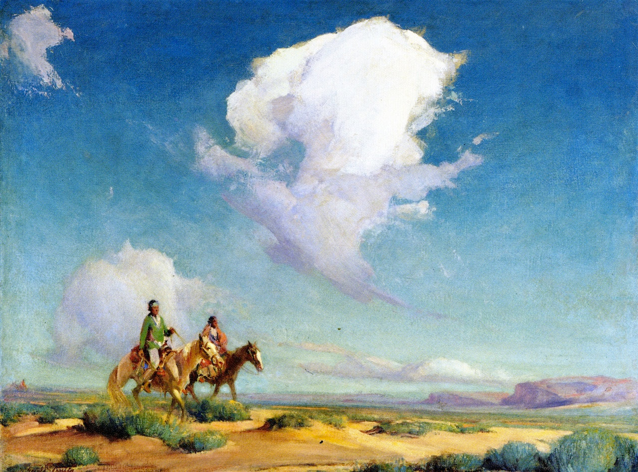 Navajo Travelers by Gerald Cassidy,16x12(A3) Poster