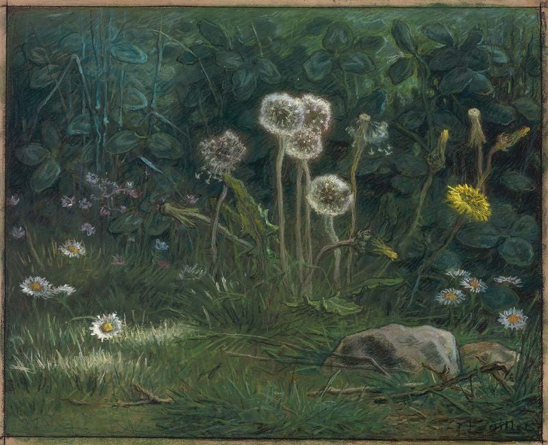 Dandelions, vintage artwork by Jean-François Millet, A3 (16x12") Poster Print