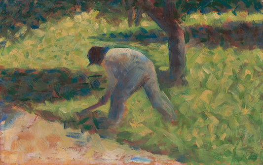 Peasant with a Hoe, vintage artwork by Georges Seurat, 12x8" (A4) Poster